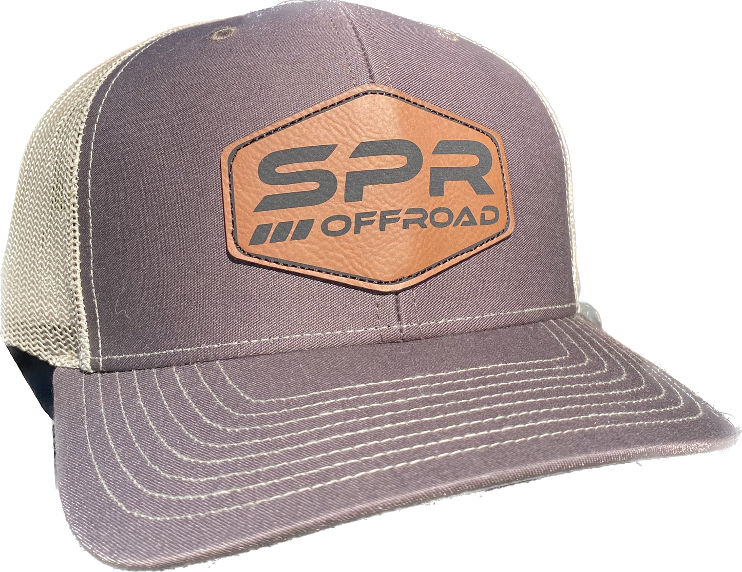 BROWN/TAN SPR PATCH HAT